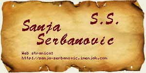 Sanja Šerbanović vizit kartica